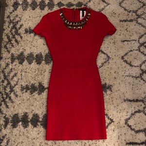 Red BCBG scuba mini dress